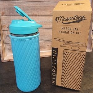 🌈$20 NIB Masontops Water Bottle/Neoprene Sleeve